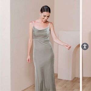 Revelry Skye Velvet Dress Size 6 Sage Green